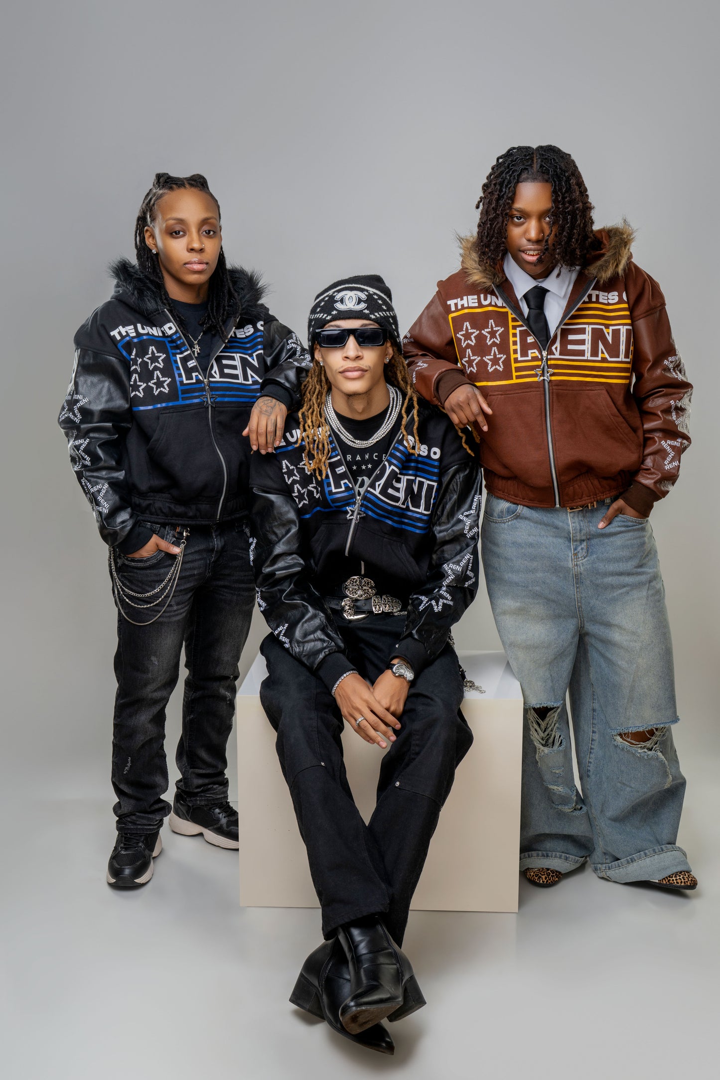 "UNITED" FUR HOODED JACKET